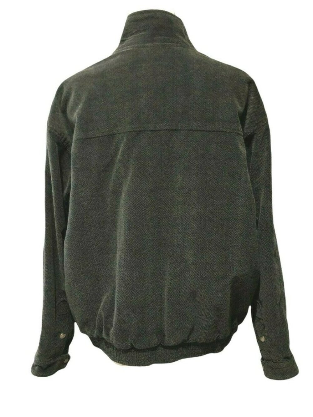 Avid Jacket Mens XL Coat Brown Bomber Tweed Combed Cotton Quilted Lining Vintage - Picture 12 of 13